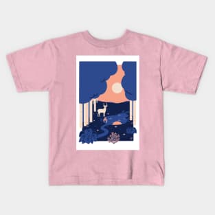 (Greeting Card) The White Deer of Serenity Glen Kids T-Shirt